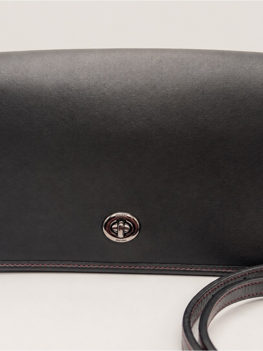 Coach Anniversary Dinky Black Leather Crossbody Gunmetal Hardware